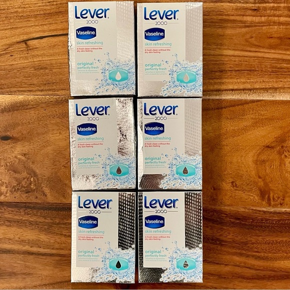 Lever 2000 Vaseline Soap Bars Original Perfectly Fresh Set Of 6 Discontinued. - Picture 1 of 8